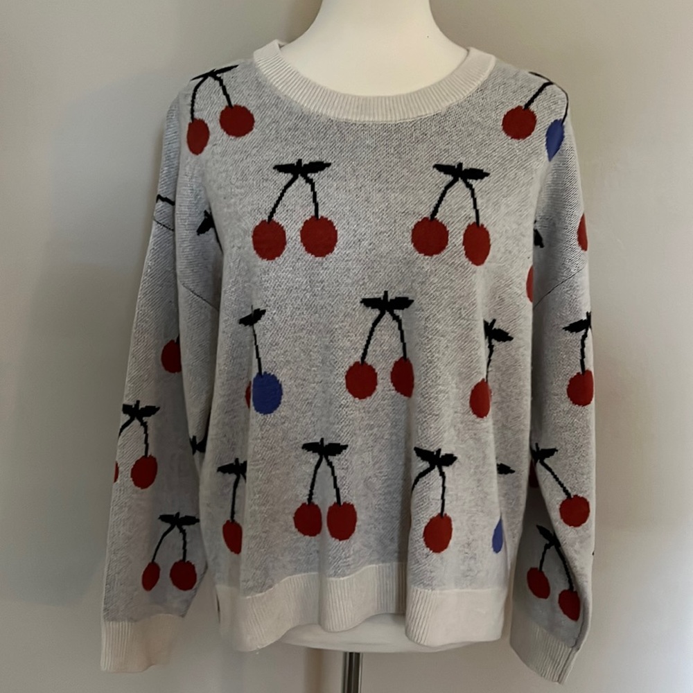 NWOT MADEWELL Cherry Sweater- Size M